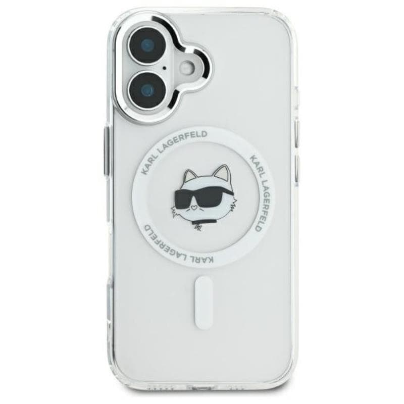 Karl Lagerfeld IML Metal Choupette Head MagSafe - Case for iPhone 16 (white) 3