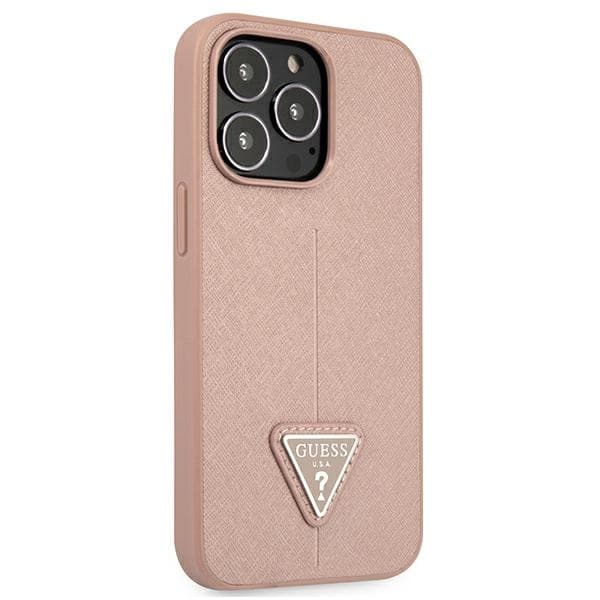 Guess SaffianoTriangle Logo Case - Case for iPhone 13 Pro (pink) 4