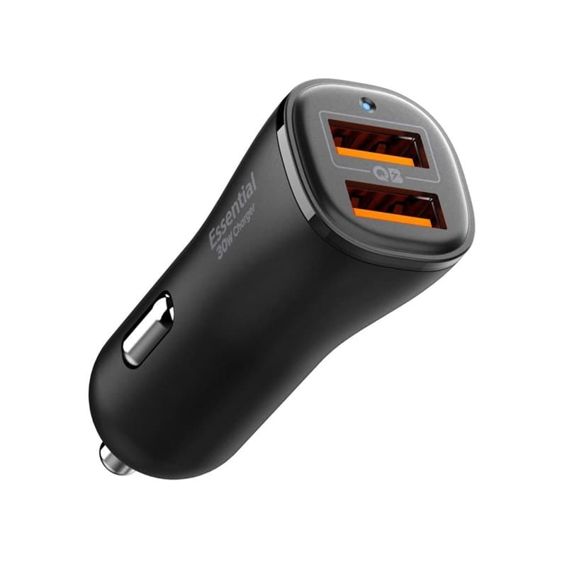 Spigen Essential EV302 - Car Charger 2x USB-A 30W (Black) 1