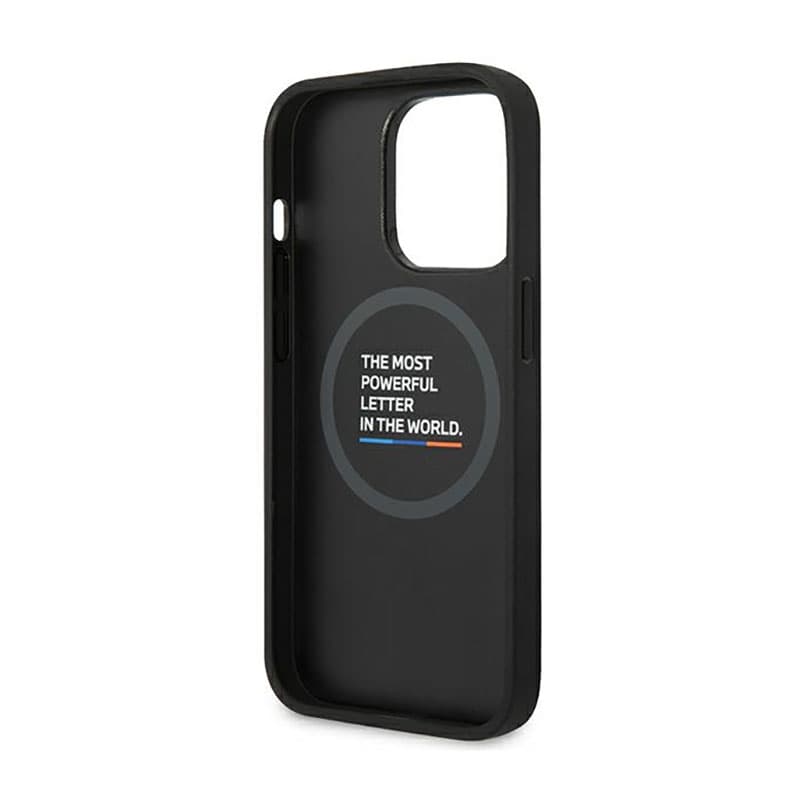 BMW Leather Hot Stamp Tricolor MagSafe - Case for iPhone 14 Pro (Black) 7