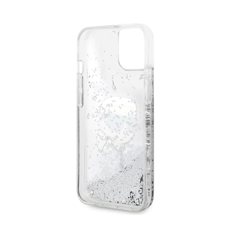 Karl Lagerfeld Liquid Glitter NFT Karl's Head - Case for iPhone 14 Plus (Silver) 7