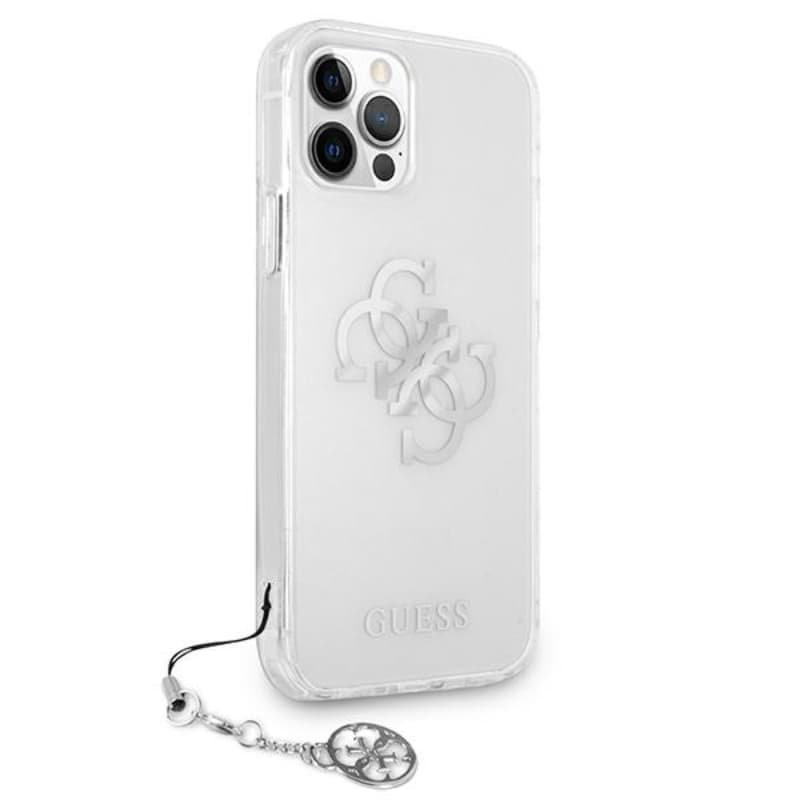 Guess 4G Big Logo Charm - Case for iPhone 12 Pro Max (Silver) 4