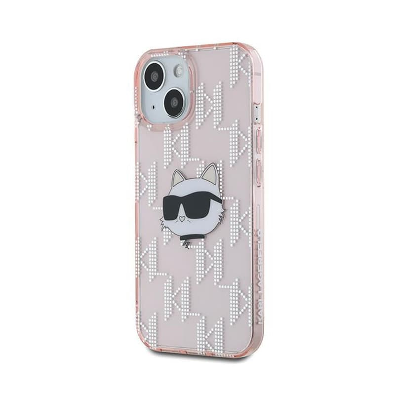Karl Lagerfeld IML Choupette Head & Monogram - iPhone 13 Case (pink) 2