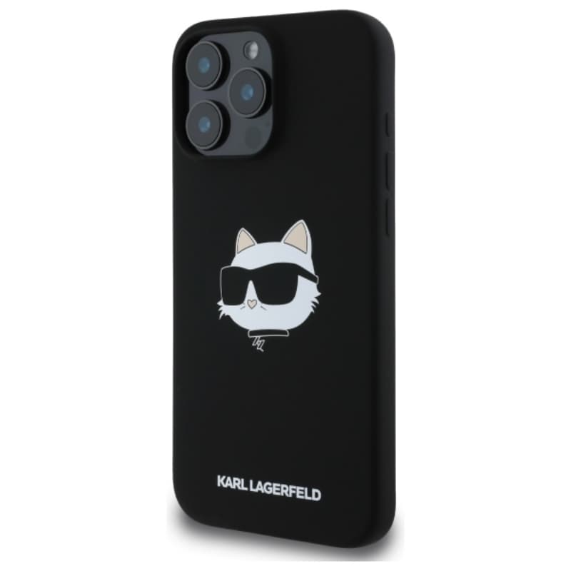Karl Lagerfeld Silicone Choupette Head Print MagSafe - Case iPhone 16 Pro (black) 2