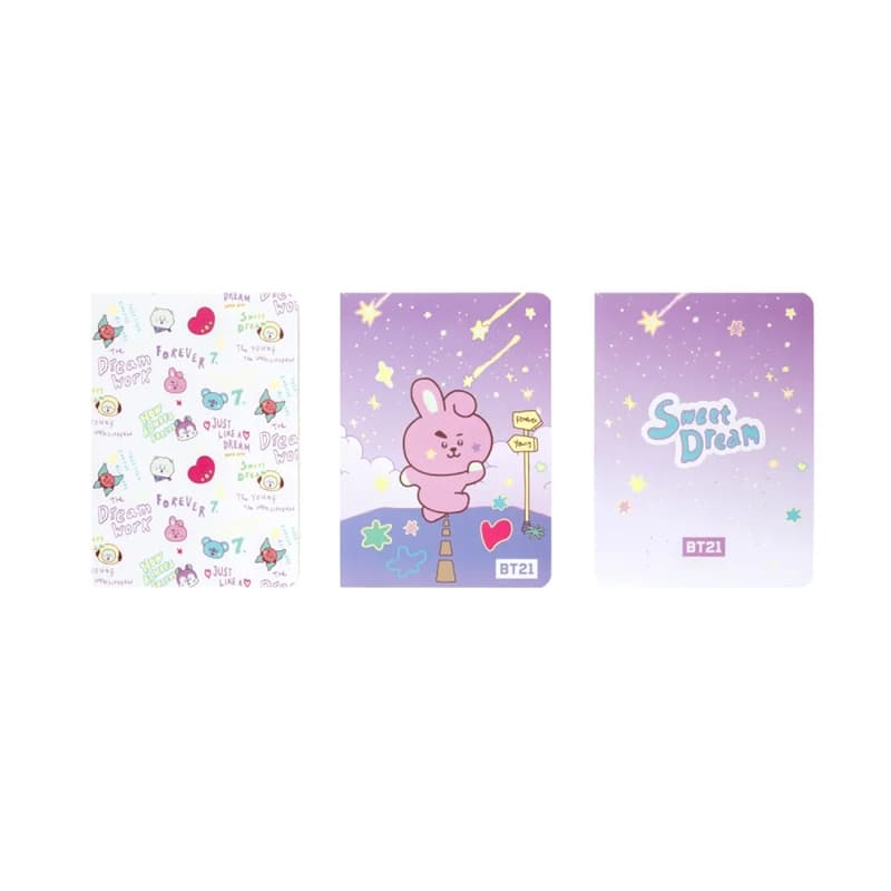 BT21 - Set of A6 COOKY notebooks (3 pieces) 2