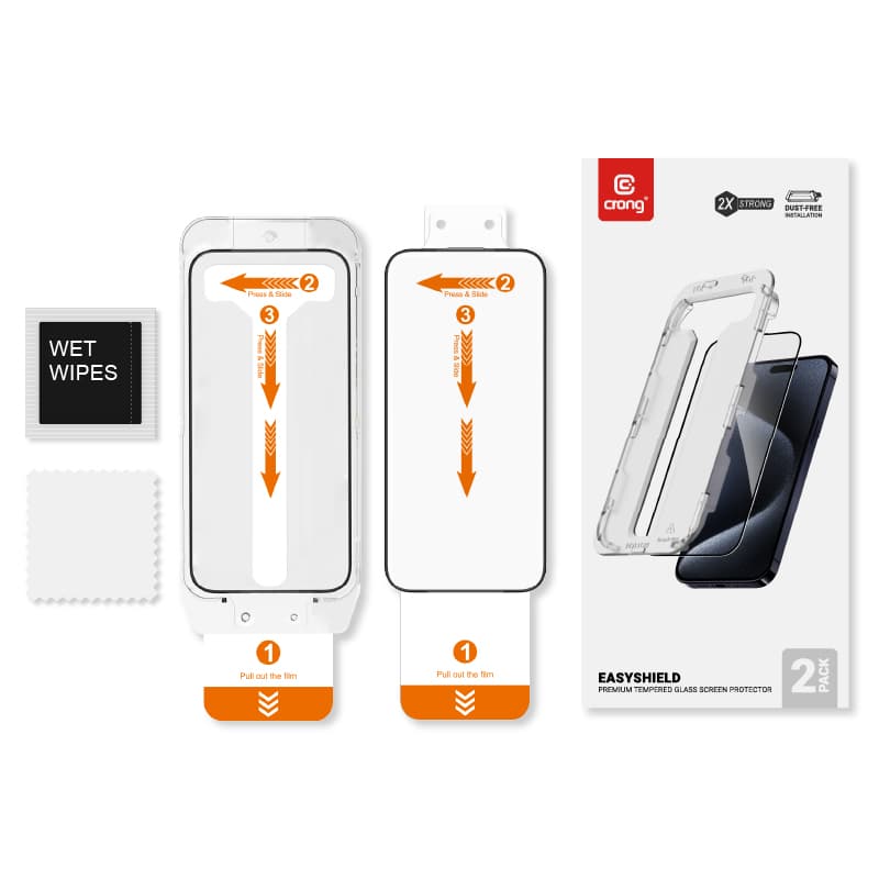 Crong EasyShield 2-Pack - Tempered Glass iPhone 16 / iPhone 15 (2 pieces) 3
