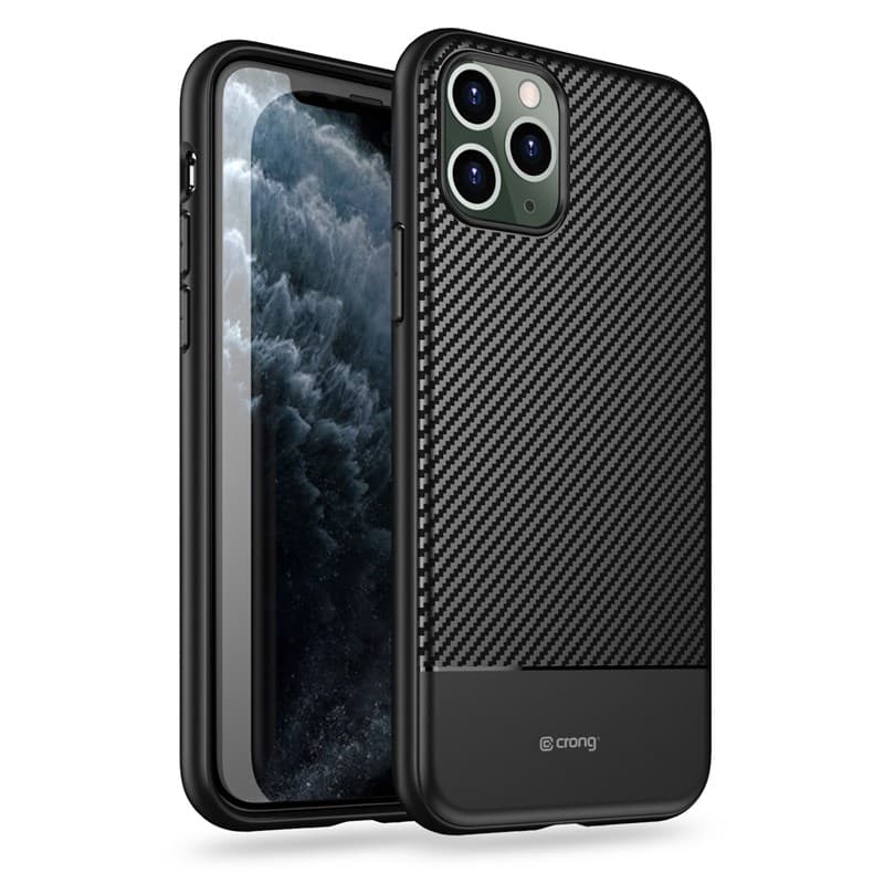 Crong Prestige Carbon Cover - iPhone 11 Pro Max Case (Black)