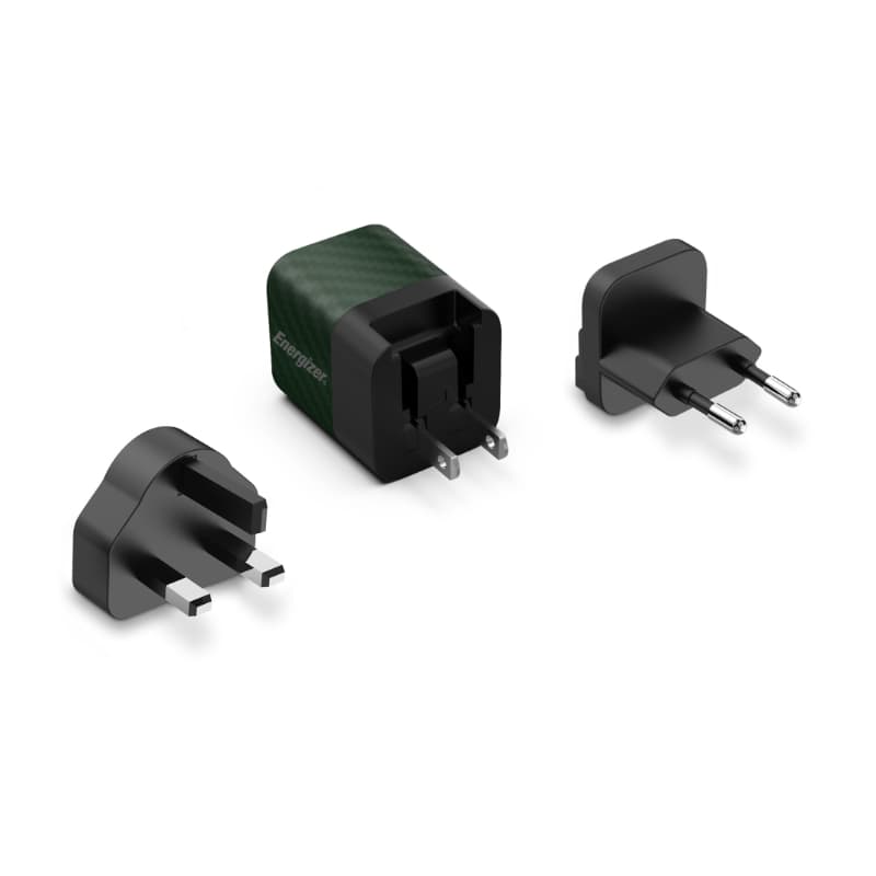 Energizer Ultimate - Multiplug EU / UK / US GaN 20W PD mains charger (Green) 2