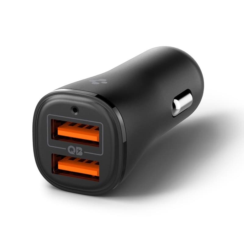 Spigen Essential EV302 - Car Charger 2x USB-A 30W (Black) 2