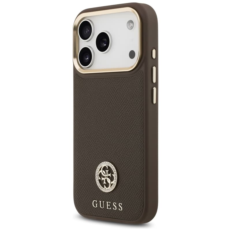 Guess Grained Strass Logo MagSafe - Case iPhone 17 Pro (brown) 2
