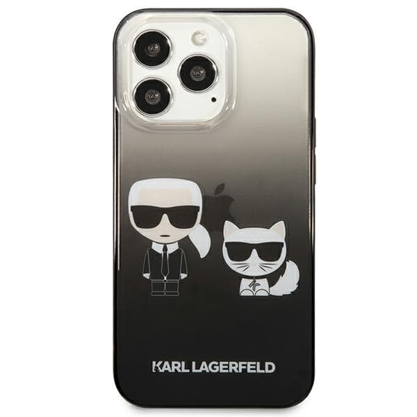 Karl Lagerfeld Gradient Ikonik Karl & Choupette - Case for iPhone 13 Pro (Black) 3