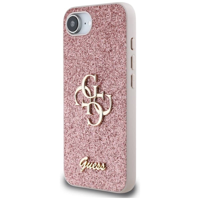 Guess Fixed Glitter Big 4G - Case for iPhone 16e (pink) 2