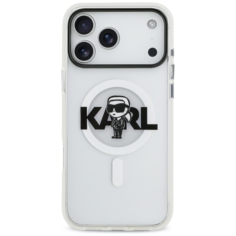 Karl Lagerfeld IML Karl Sketch Logo MagSafe - Case iPhone 17 Pro Max (Clear) 3