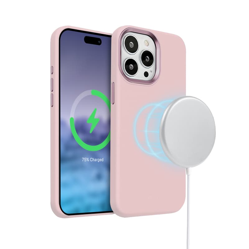 Crong Color Cover LUX Magnetic - iPhone 15 Pro MagSafe Case (Pink) 7