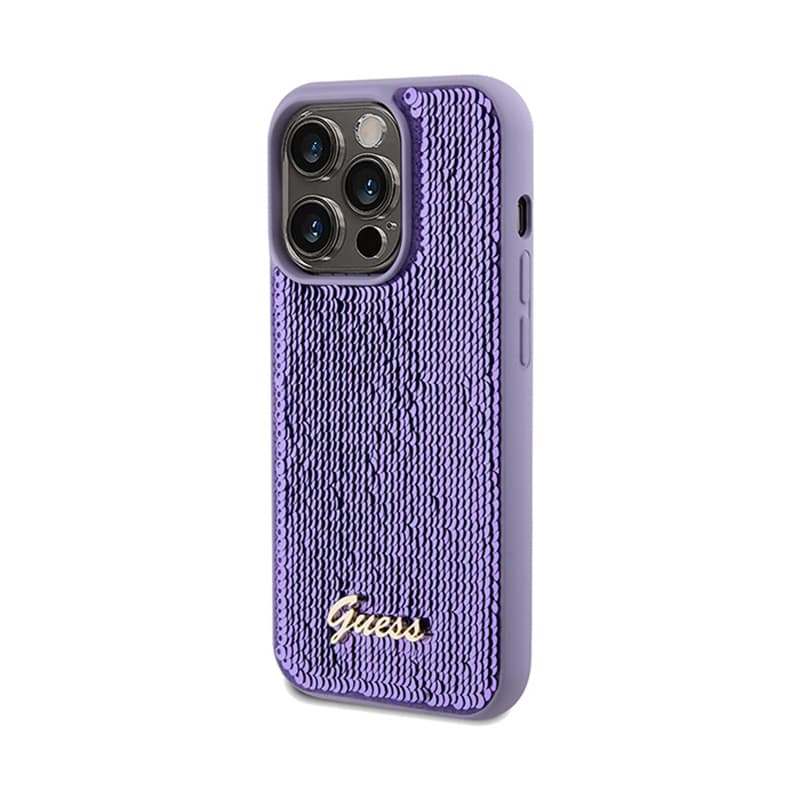Guess Sequin Script Metal - iPhone 14 Pro Max Case (purple) 2