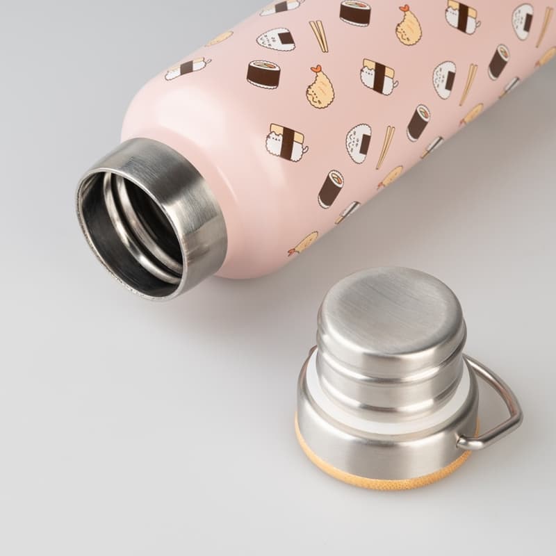 Pusheen - Stainless steel thermal bottle with handle from the Sushi Roll collection 500 ml 3