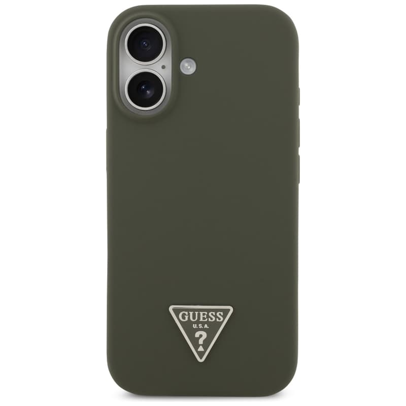 Guess Silicone Triangle Logo MagSafe - Case iPhone 17 (khaki) 3