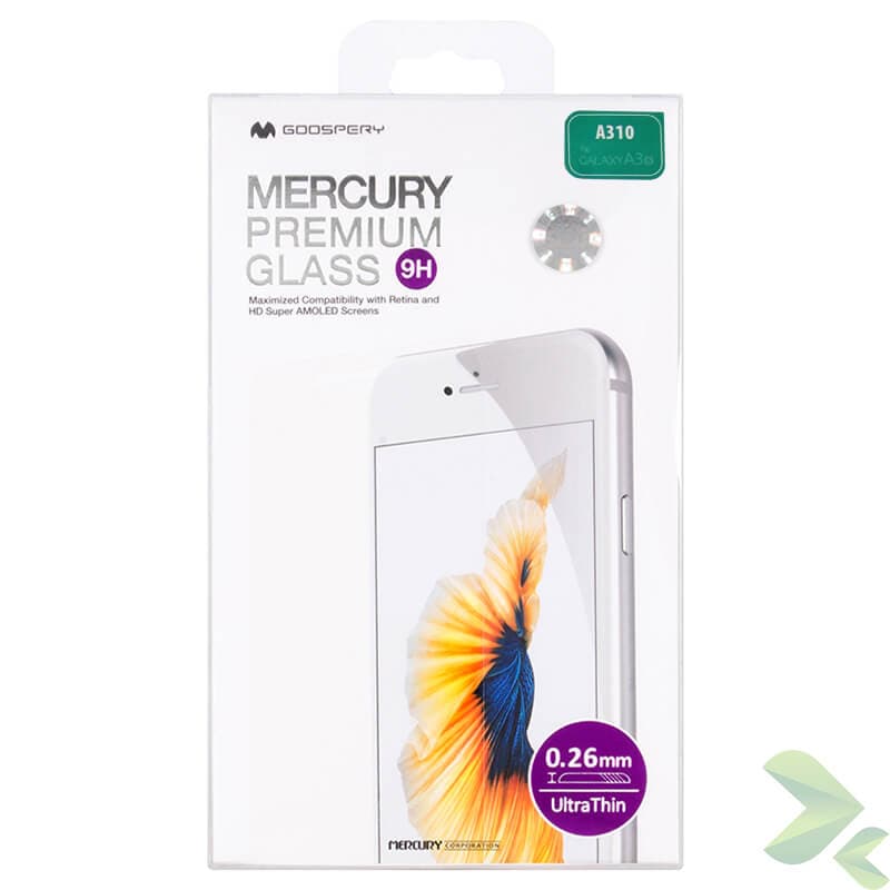 Mercury Premium Glass - Tempered Glass Screen Protector 9H for Samsung Galaxy A3 (2016) 1