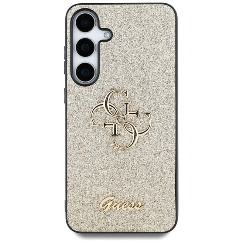 Guess Fixed Glitter Big 4G Metal Logo - Case for Samsung Galaxy S25 (gold) 3