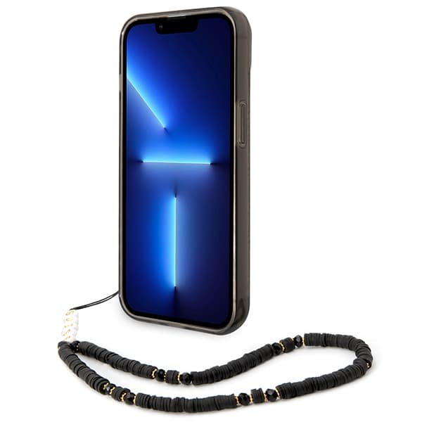 Guess Translucent Pearl Strap - Case for iPhone 14 Plus (Black) 4