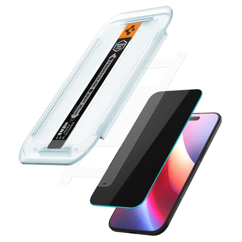 Spigen GLAS.TR EZ FIT Privacy 2-Pack - Tempered Glass with Privacy Filter for iPhone Air 3