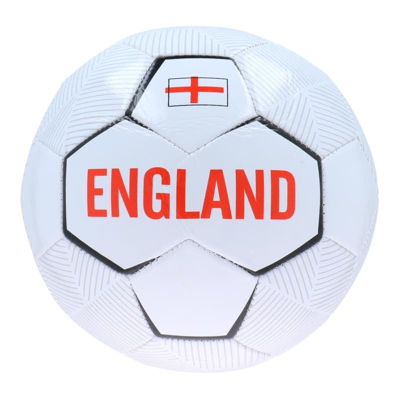 England Training Football 32 Panels Size 5 (White/Red) 1