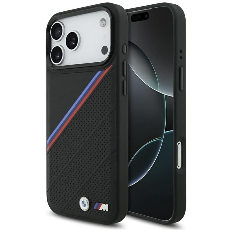 BMW M Tricolor Metal Logo MagSafe - iPhone 17 Pro Max Case (Black) 1