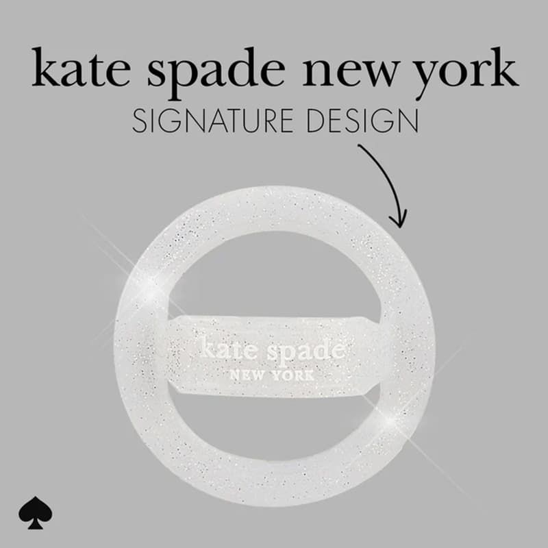 Kate Spade New York Magnetic Loop Grip - MagSafe finger holder (The Sparkle Silver) 6