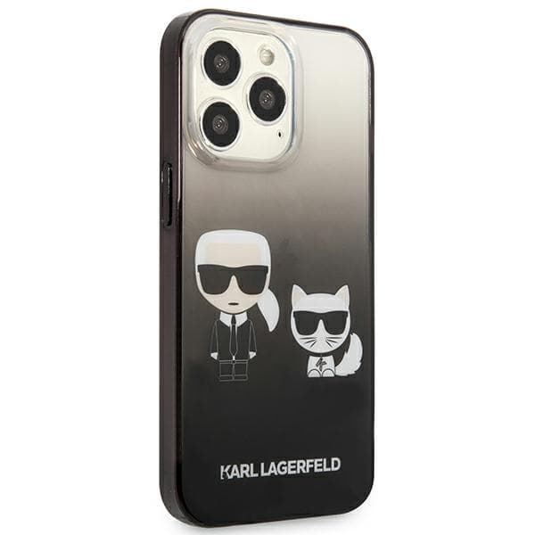 Karl Lagerfeld Gradient Ikonik Karl & Choupette - Case for iPhone 13 Pro (Black) 4