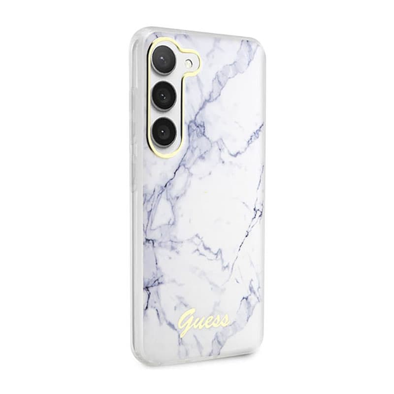 Guess Marble Collection - Case for Samsung Galaxy S23+ (White) 4