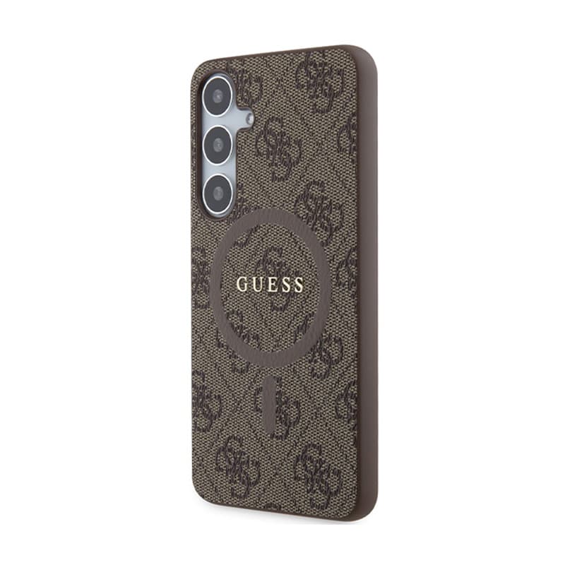 Guess 4G Collection Leather Metal Logo MagSafe - Case Samsung Galaxy S24+ (Brown) 2