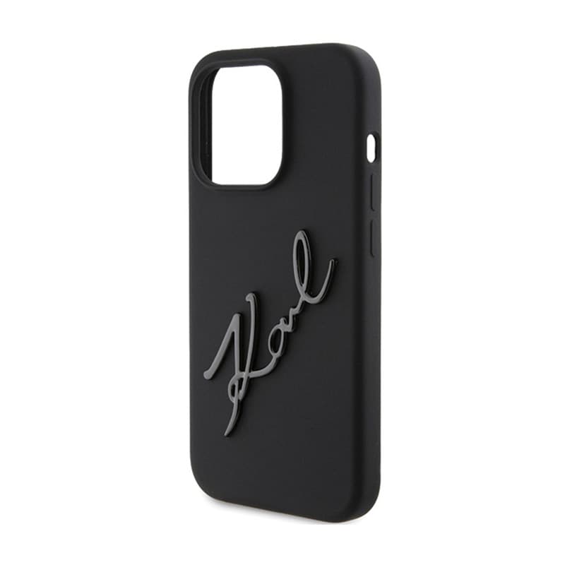Karl Lagerfeld Silicone Karl Script - iPhone 15 Pro Case (Black) 6