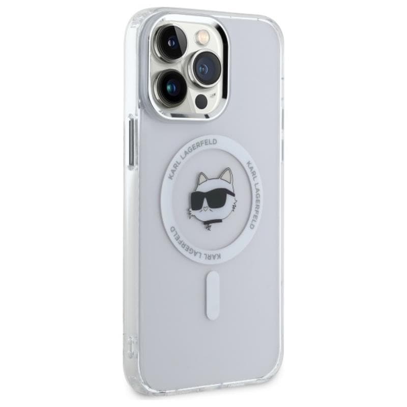 Karl Lagerfeld IML Metal Choupette Head MagSafe - Case for iPhone 14 Pro Max (White) 4