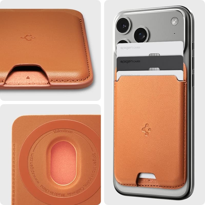 Spigen Valentinus MagSafe - Magnetic Wallet (Metallic Orange) 5
