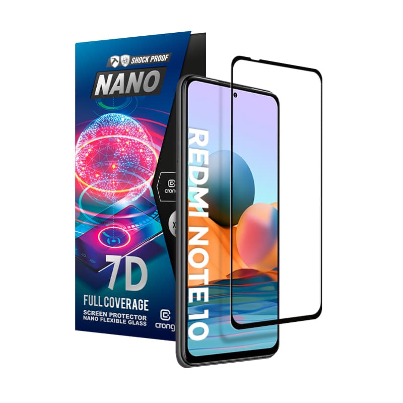 Crong 7D Nano Flexible Glass - Unbreakable 9H hybrid glass for the entire Xiaomi Redmi Note 10 5G screen 2
