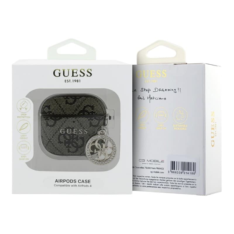 Guess 4G Strass Charm - AirPods 4 Case (brown) 3