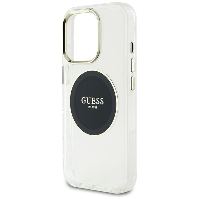 Guess IML Metal Colored Circle Classic Logo MagSafe - Case for iPhone 16 Pro Max (black) 6