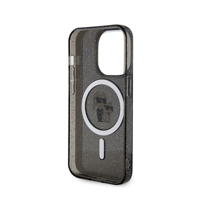Karl Lagerfeld Karl & Choupette Glitter Magsafe - Case for iPhone 15 Pro (Black) 7