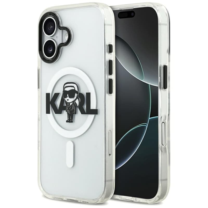 Karl Lagerfeld IML Karl Sketch Logo MagSafe - Case iPhone 17 (Clear) 1