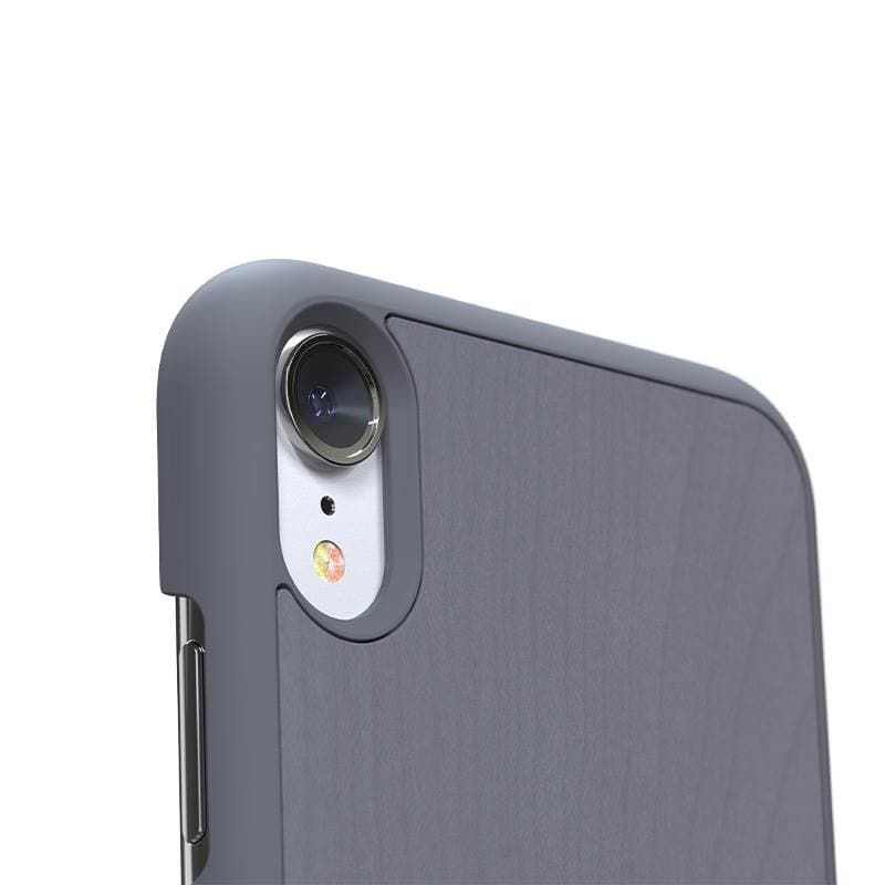 Nordic Elements Original Gefion - Case for iPhone XR with real maple wood (Mid Grey) 5