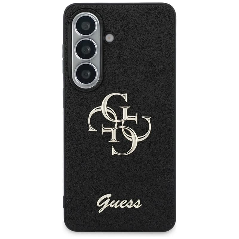 Guess Fixed Glitter Big 4G Metal Logo - Samsung Galaxy S26 Case (Black) 3