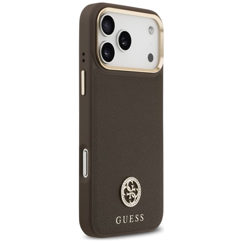 Guess Grained Strass Logo MagSafe - Case iPhone 17 Pro Max (brown) 4