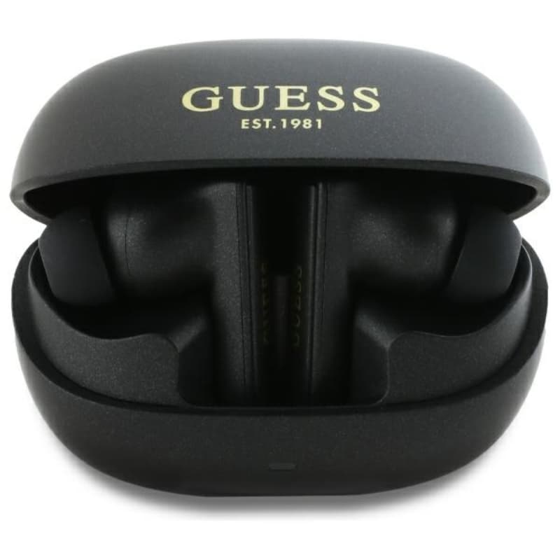 Guess Capsule Printed Logo - Bluetooth TWS ANC & ENC Earbuds + Charging Case (black) 1