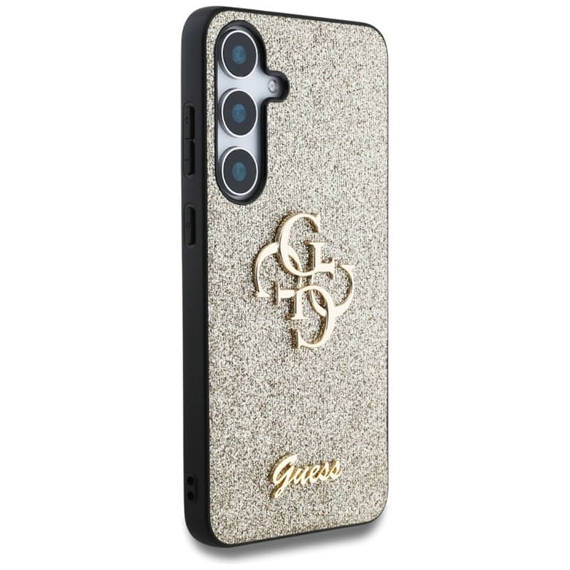 Guess Fixed Glitter Big 4G Metal Logo - Case for Samsung Galaxy S25 (gold) 4