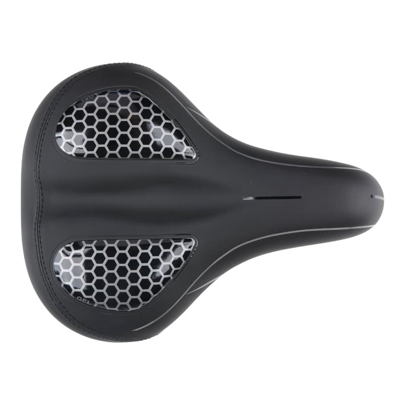 Dunlop - Gel bicycle saddle, ergonomic, wide, tourist/city, 21x27x11 cm 3
