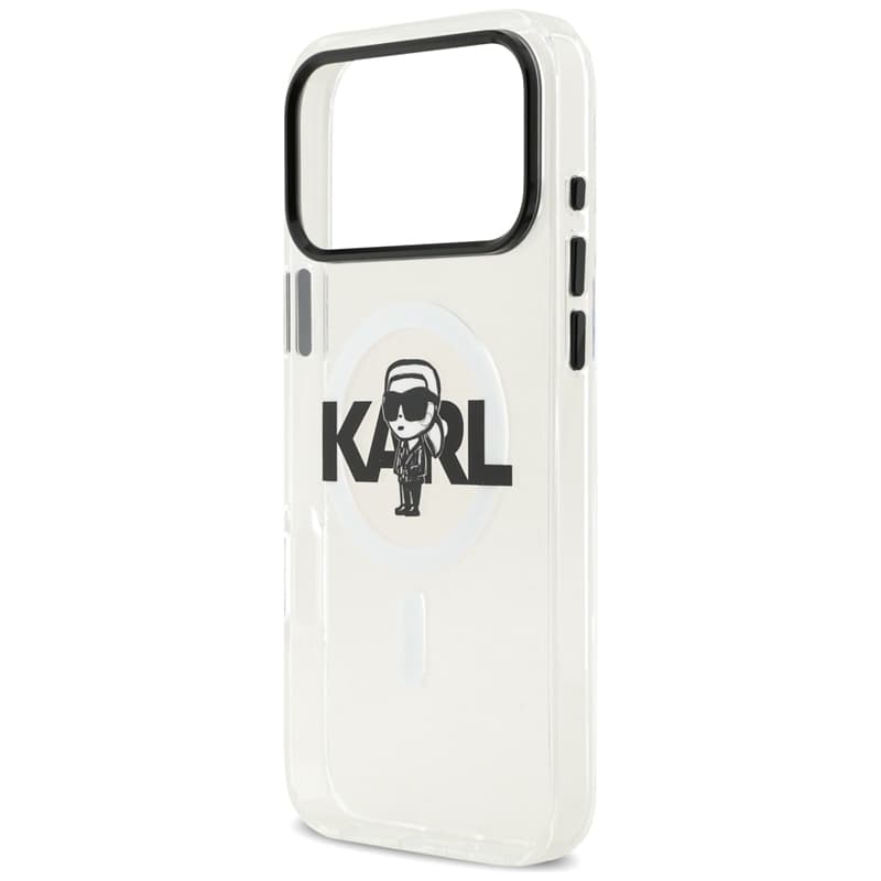 Karl Lagerfeld IML Karl Sketch Logo MagSafe - Case iPhone 17 Pro Max (Clear) 6