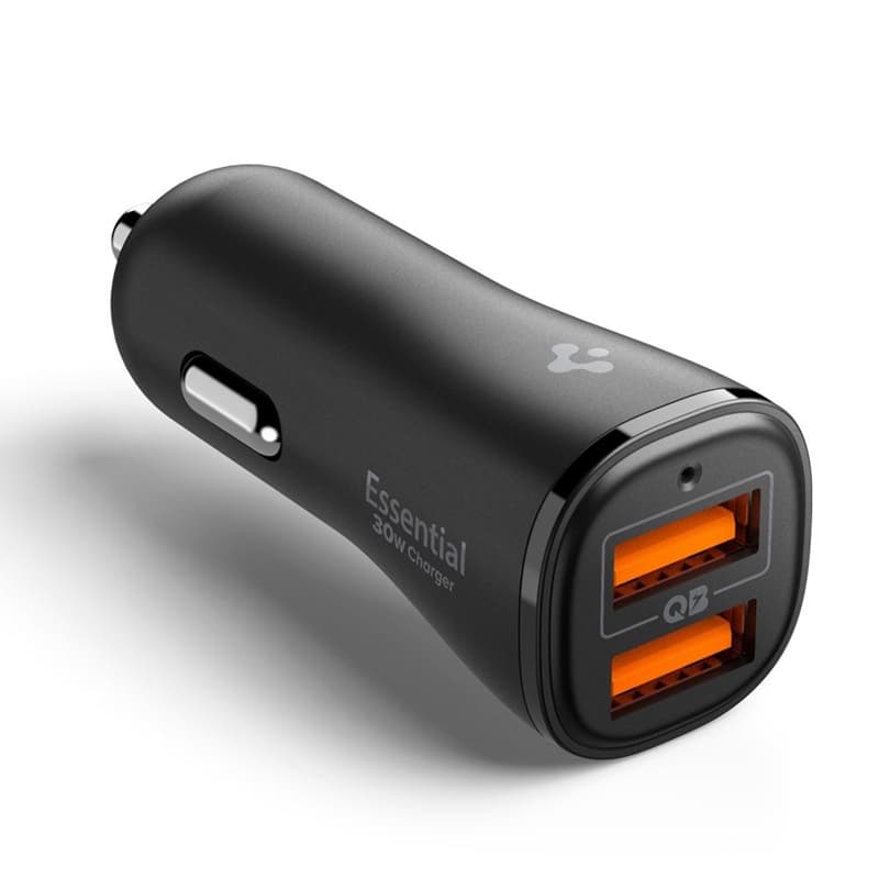 Spigen Essential EV302 - Car Charger 2x USB-A 30W (Black) 4