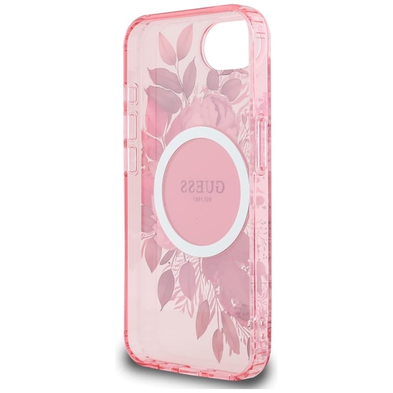 Guess IML Flowers MagSafe - Case for iPhone 16e (pink) 7
