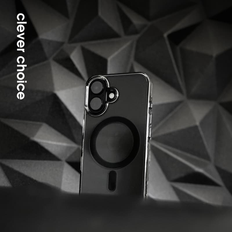 Crong Clear MAG Pro - iPhone 16 Pro Max MagSafe Case (Black) 3