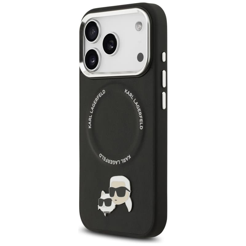 Karl Lagerfeld Karl & Choupette Pins MagSafe - Case for iPhone 17 Pro Max (black) 2
